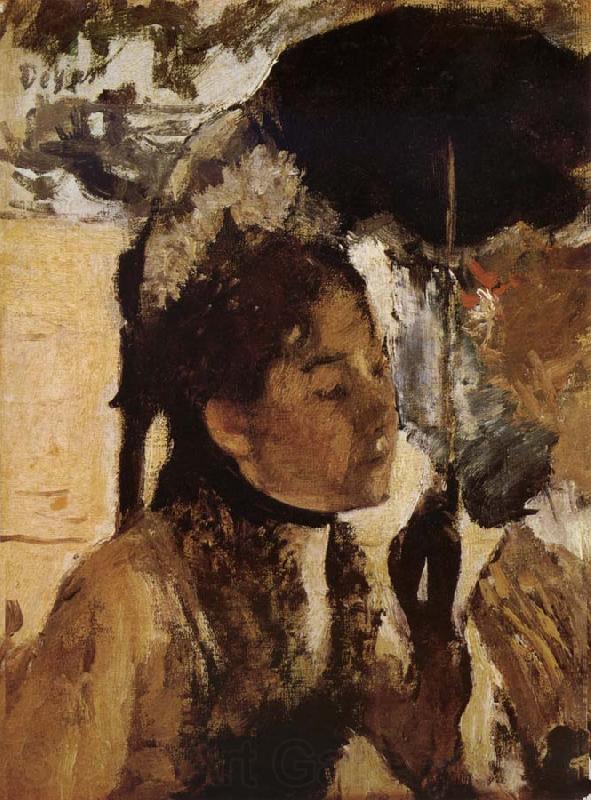 Edgar Degas The Woman Play Parasol Spain oil painting art